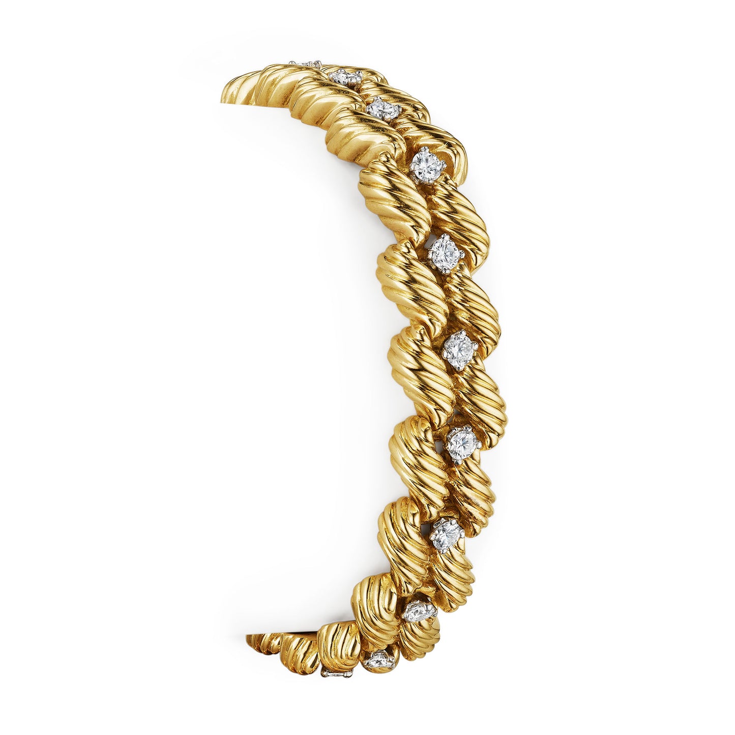 Macklowe Gallery Tiffany & Co. Verger Frères 18K Gold and Diamond Bracelet