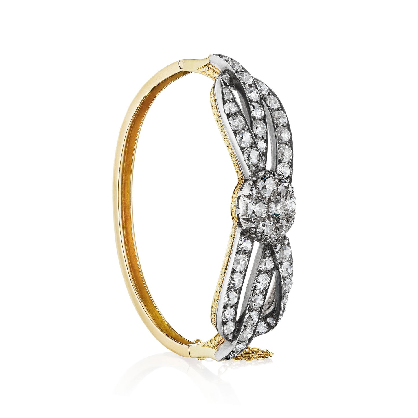 Macklowe Gallery Antique Diamond Bangle Bracelet