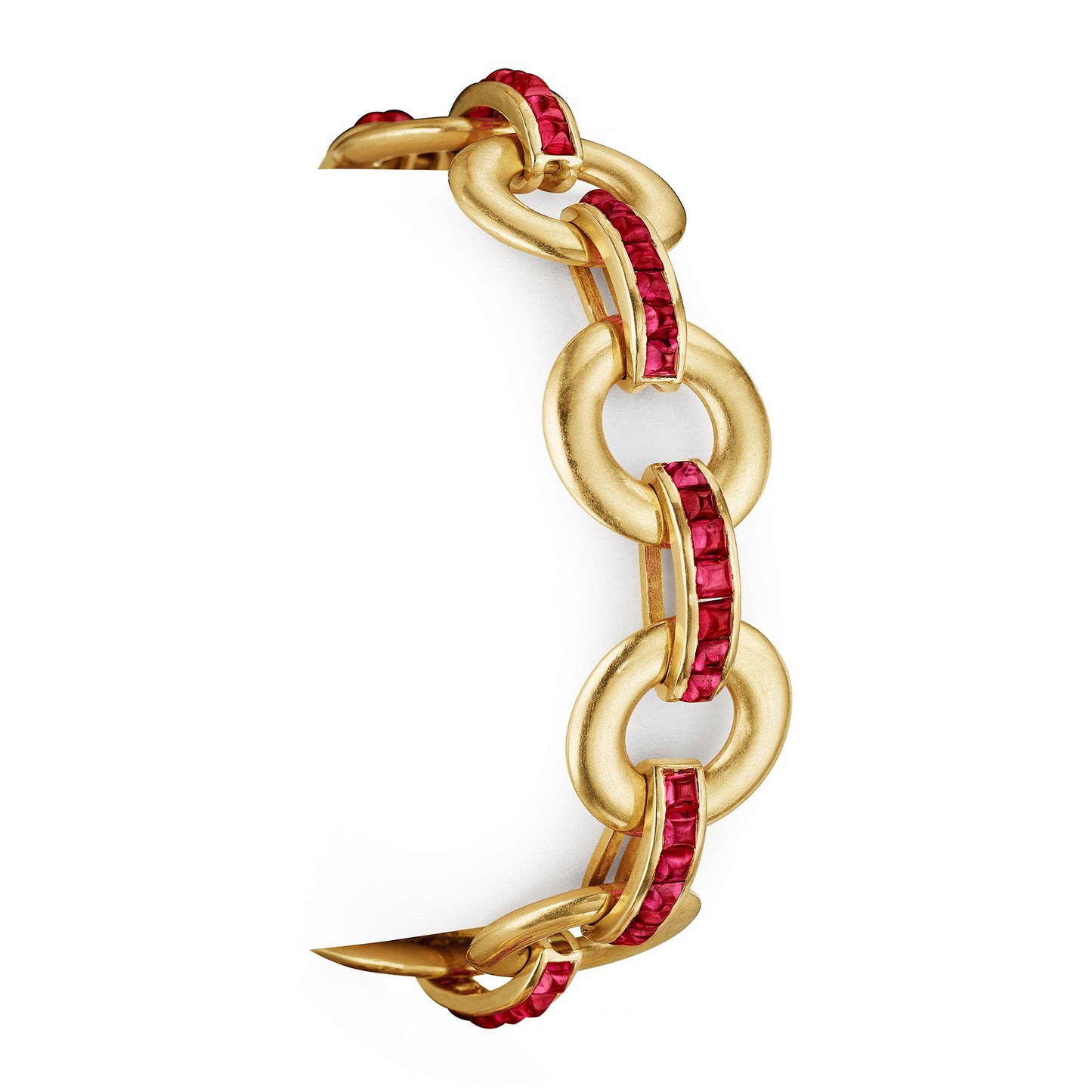 Macklowe Gallery Cartier Paris Late Art Deco Ruby Bracelet