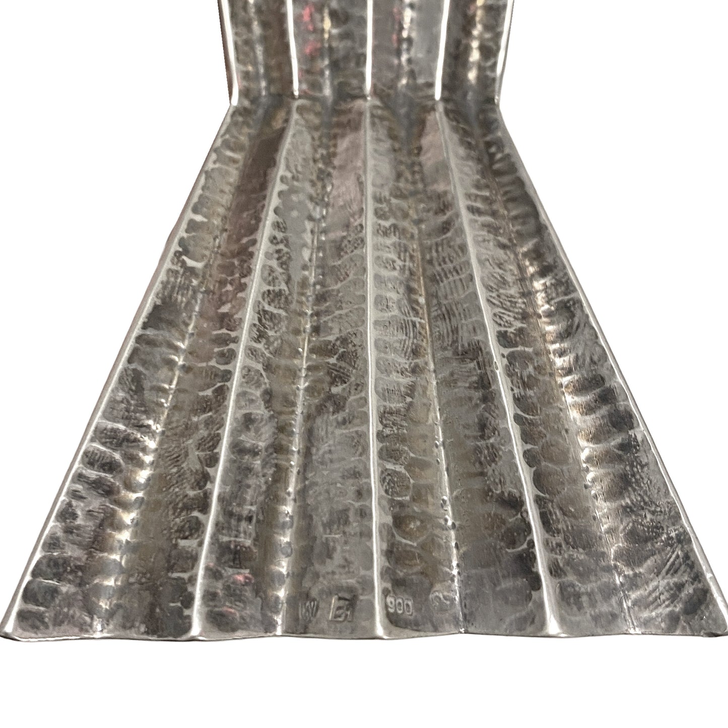 Macklowe Gallery Josef Hoffmann Pair of Hammered Silver Vases