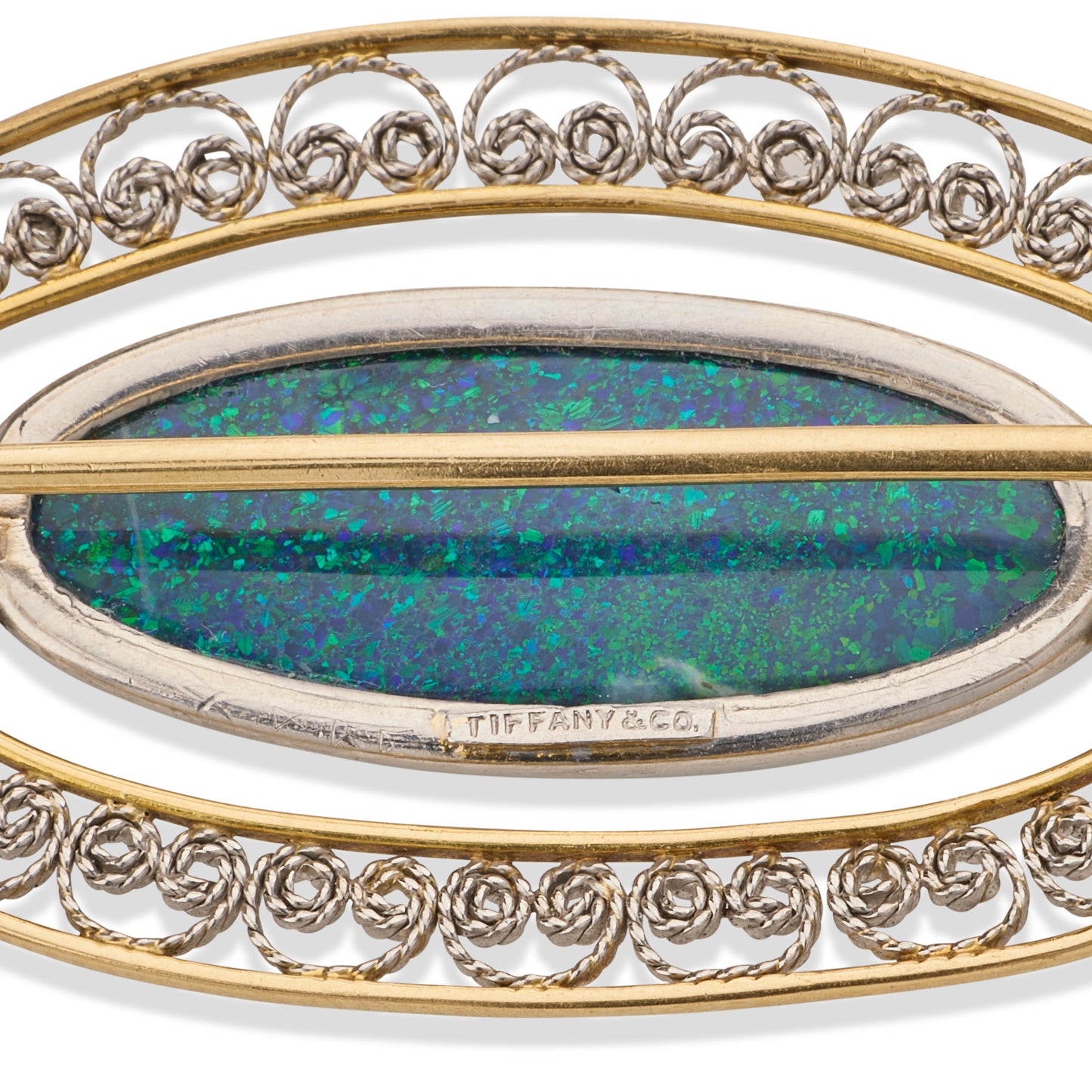 Macklowe Gallery Louis Comfort Tiffany for Tiffany & Co. Black Opal Brooch