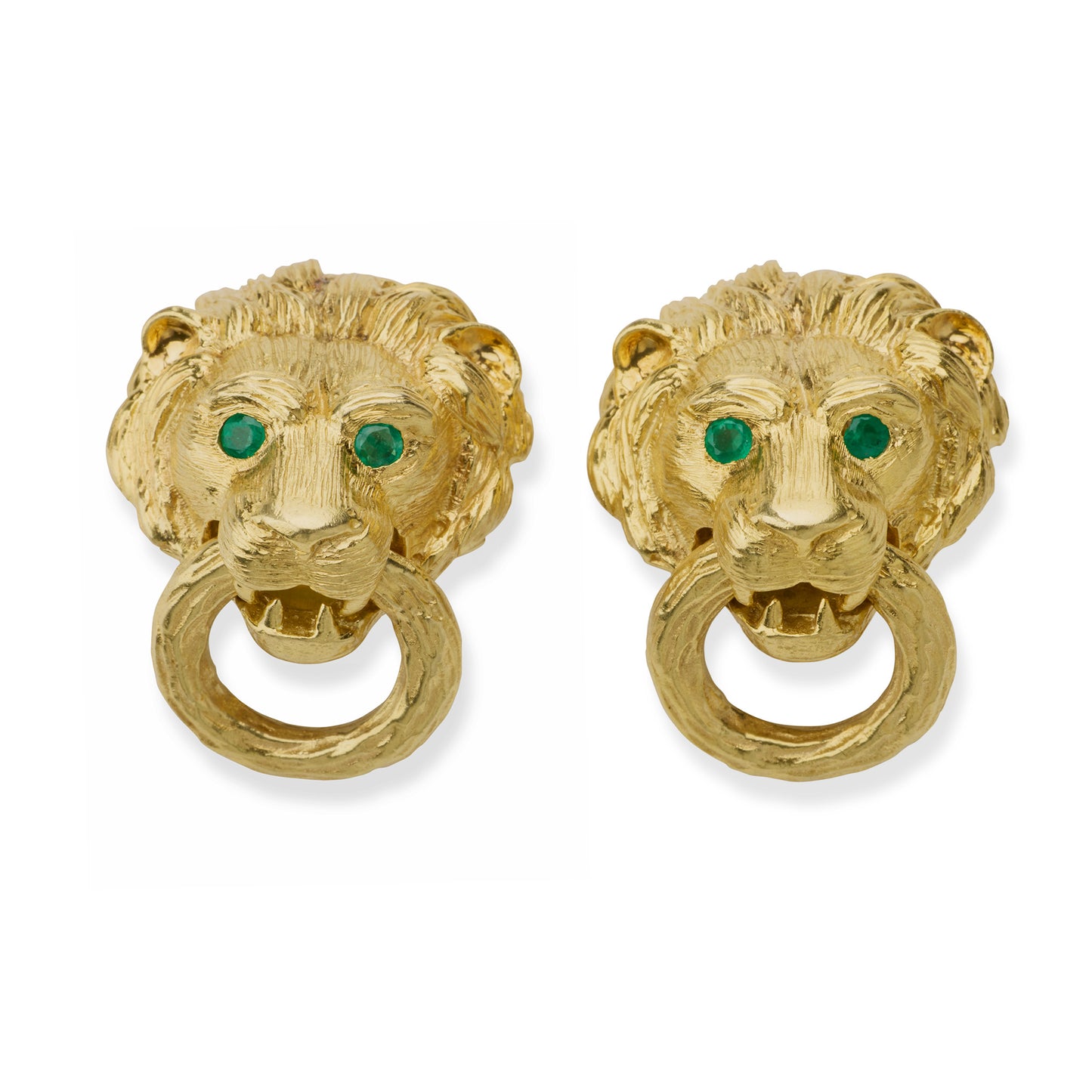 Macklowe Gallery Van Cleef & Arpels Lion Door Knocker Earrings