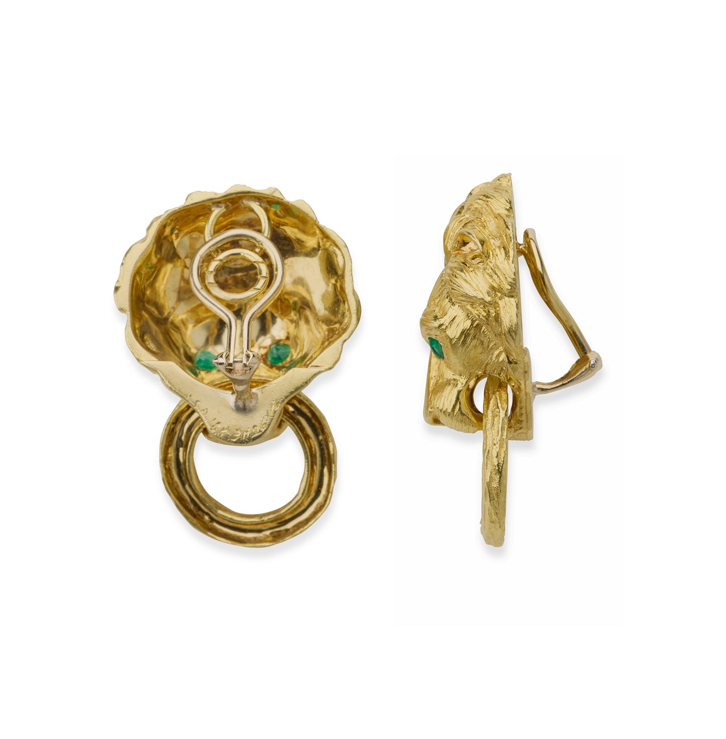 Macklowe Gallery Van Cleef & Arpels Lion Door Knocker Earrings