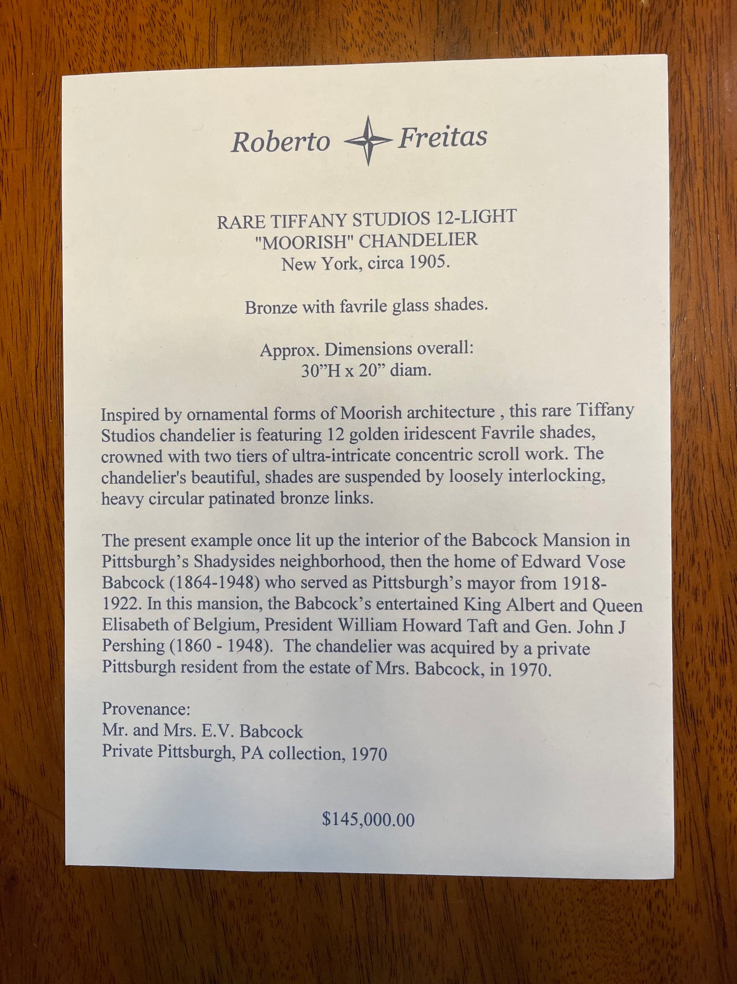 Macklowe Gallery Tiffany Studios New York