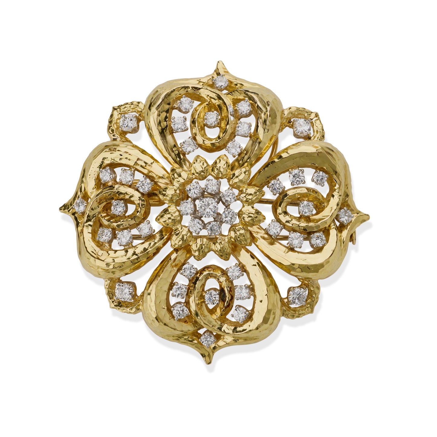 Macklowe Gallery David Webb Hammered Pendant Necklace