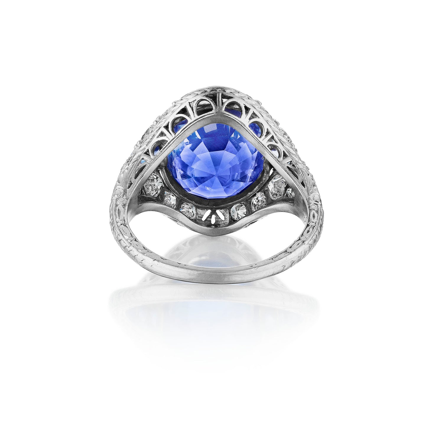Macklowe Gallery Marcus & Co. Art Deco AGL No-Heat Ceylon Sapphire Ring