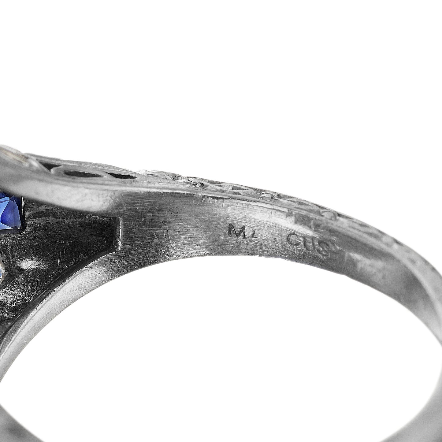 Macklowe Gallery Marcus & Co. Art Deco AGL No-Heat Ceylon Sapphire Ring