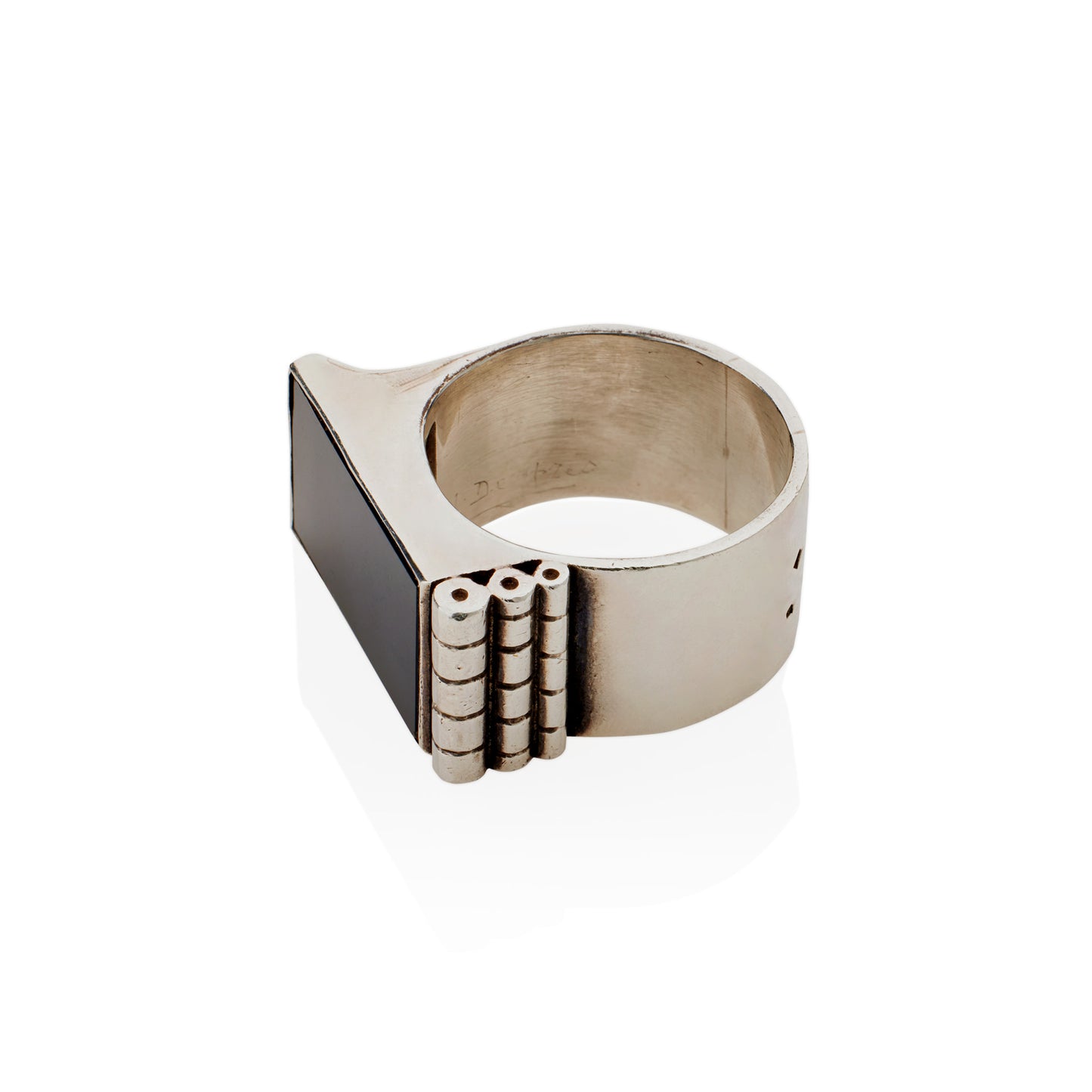 Macklowe Gallery Jean Després Modernist Silver and Onyx
