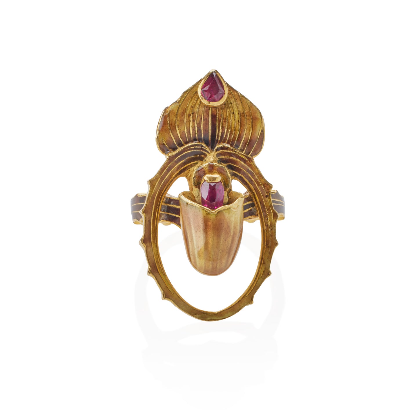 Macklowe Gallery René Lalique Lady's Slipper Orchid Ring