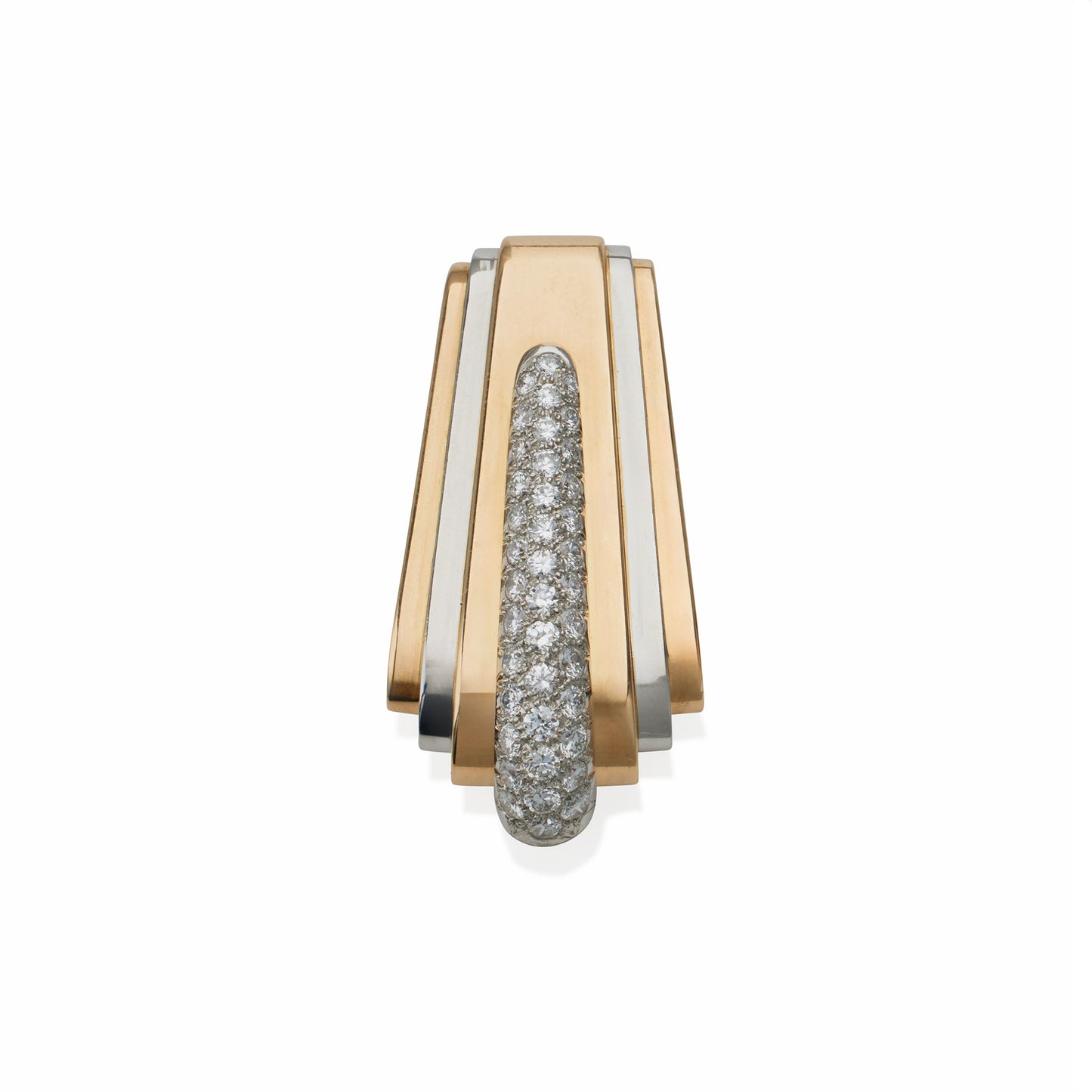 Macklowe Gallery Tiffany & Co. Art Moderne Bracelet and Clip