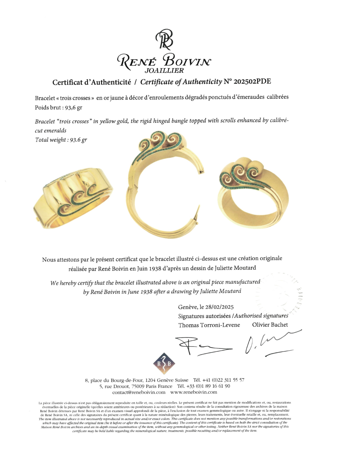 Macklowe Gallery Juliette Moutard for René Boivin Art Moderne Suite