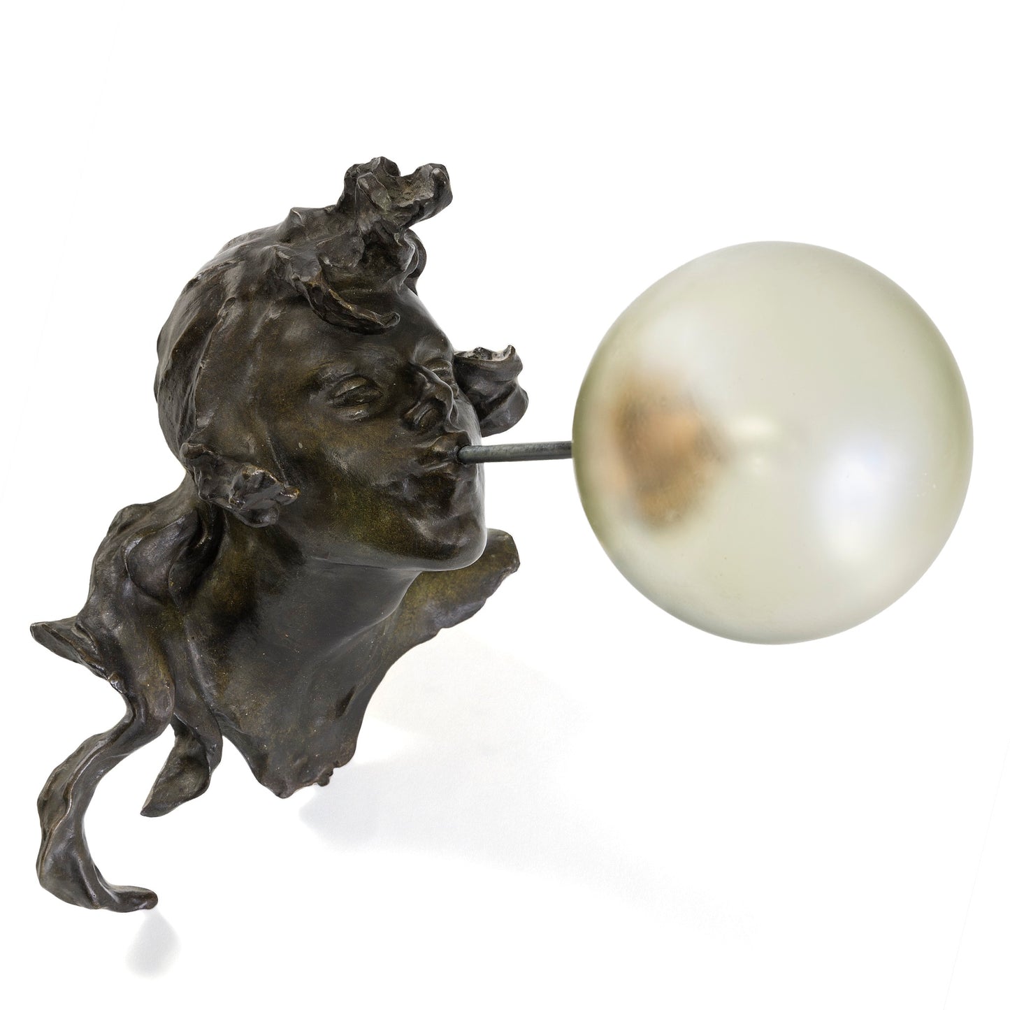 Macklowe Gallery Georges de Kerveguen Pair of Patinated Bronze 'Triton' Sconces