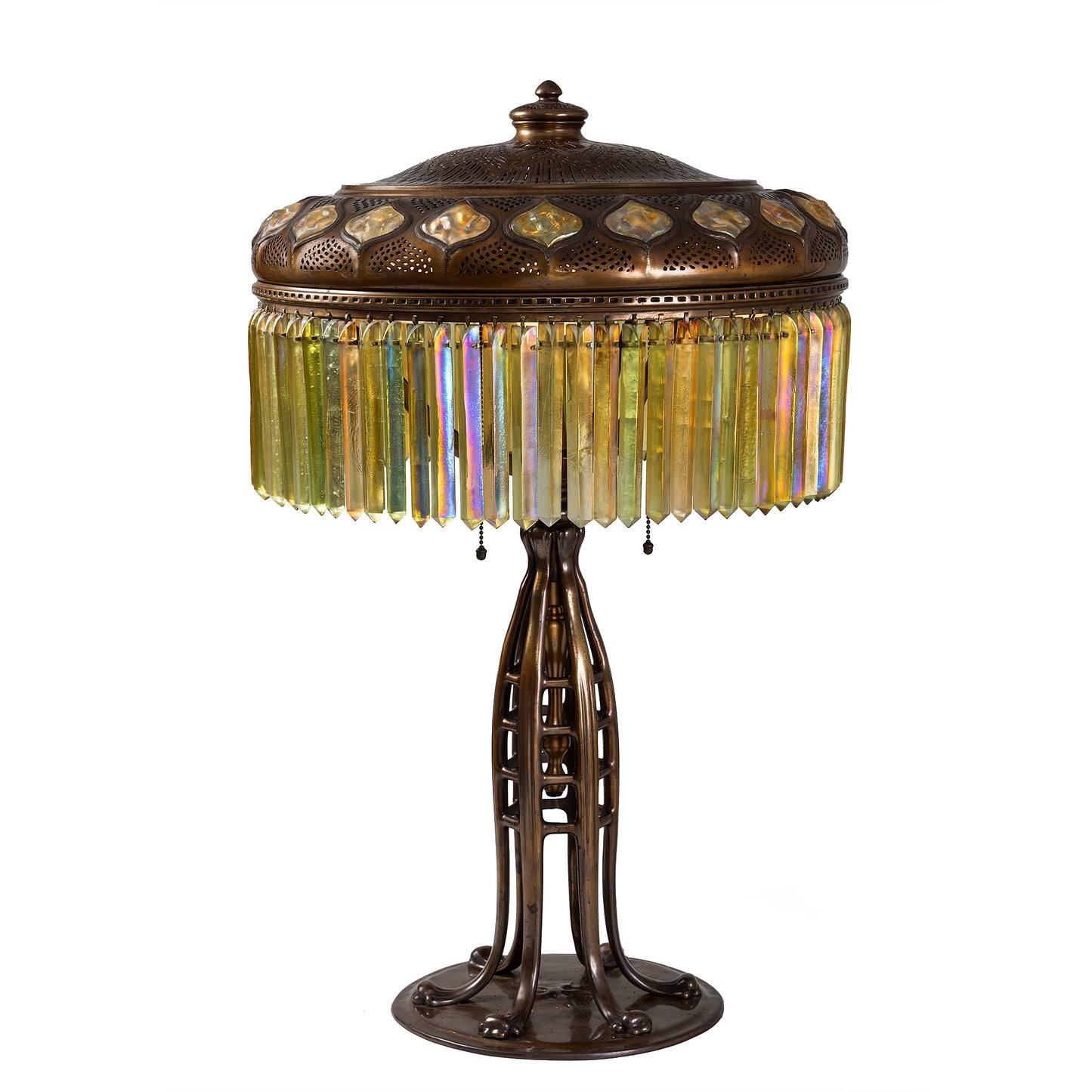 Macklowe Gallery Tiffany Studios New York "Jeweled Prism" Table Lamp