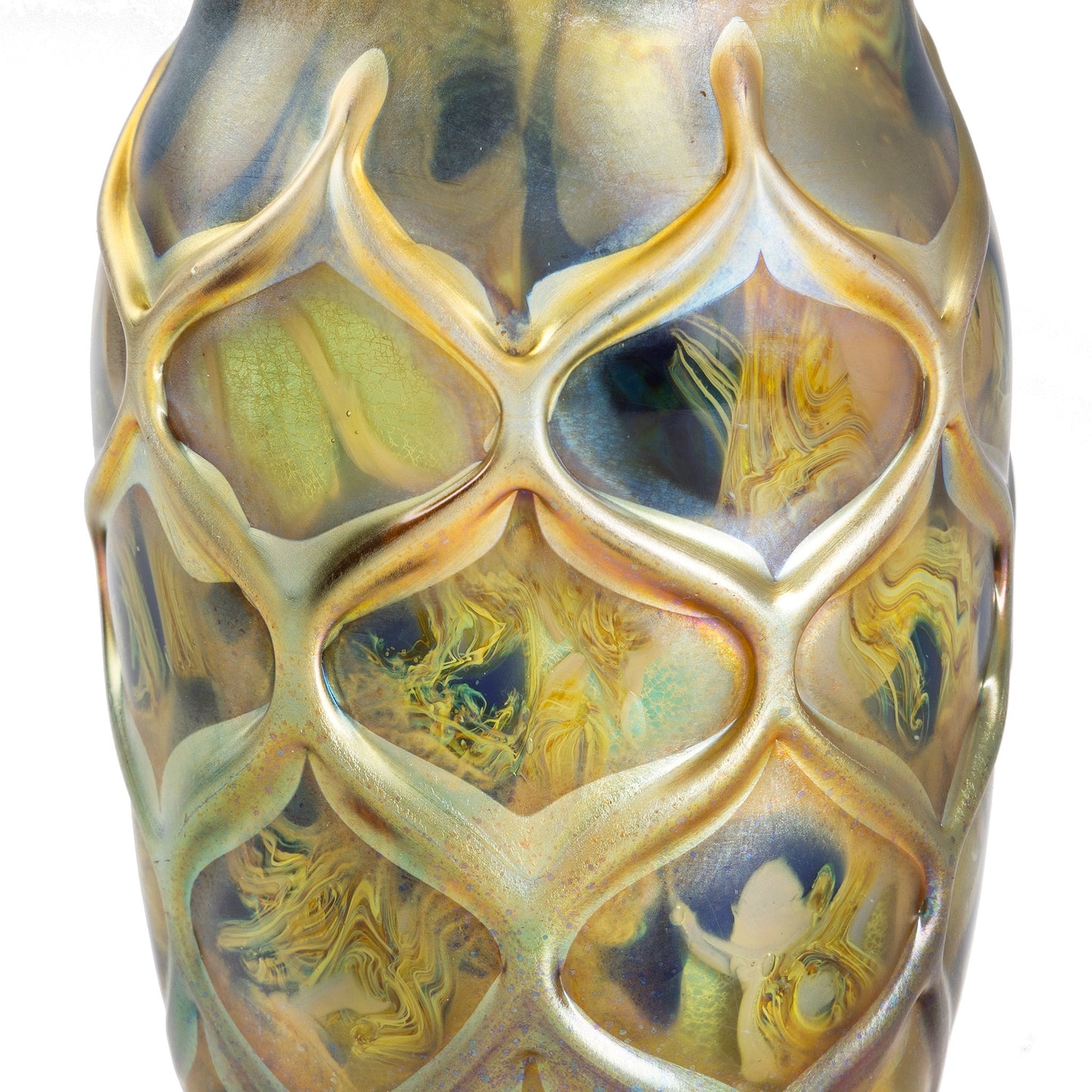 Macklowe Gallery Tiffany Studios New York Decorated Beehive Paperweight Vase