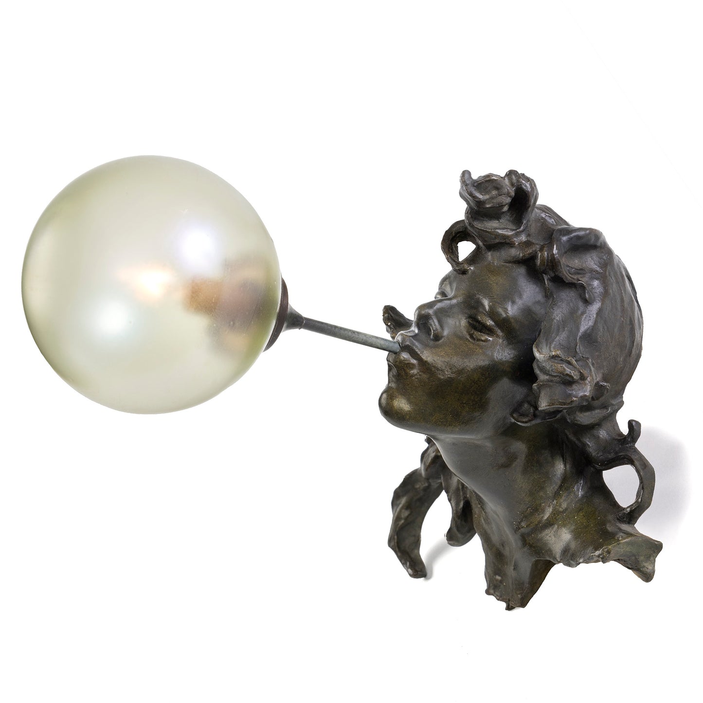 Macklowe Gallery Georges de Kerveguen Pair of Patinated Bronze 'Triton' Sconces