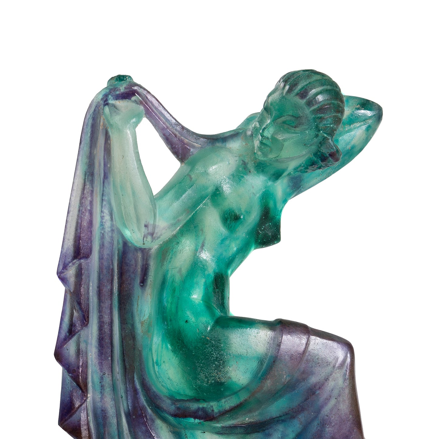 Macklowe Gallery Marcel Bouraine & Gabriel Argy-Rousseau “Danseuse” Pâte de verre Sculpture