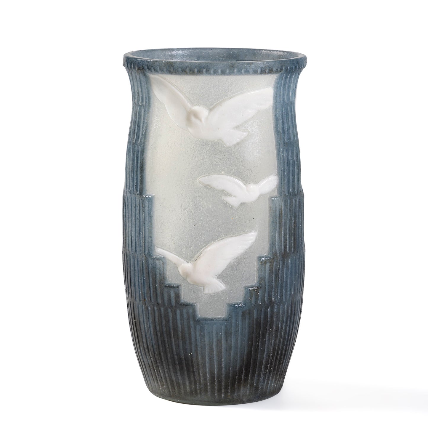 Macklowe Gallery Gabriel Argy-Rousseau “Les palombes” Pâte de Verre Glass Vase