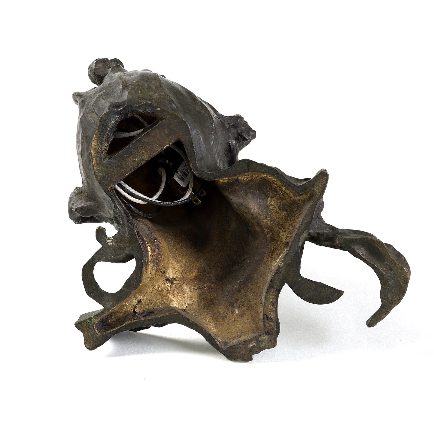 Macklowe Gallery Georges de Kerveguen Pair of Patinated Bronze 'Triton' Sconces