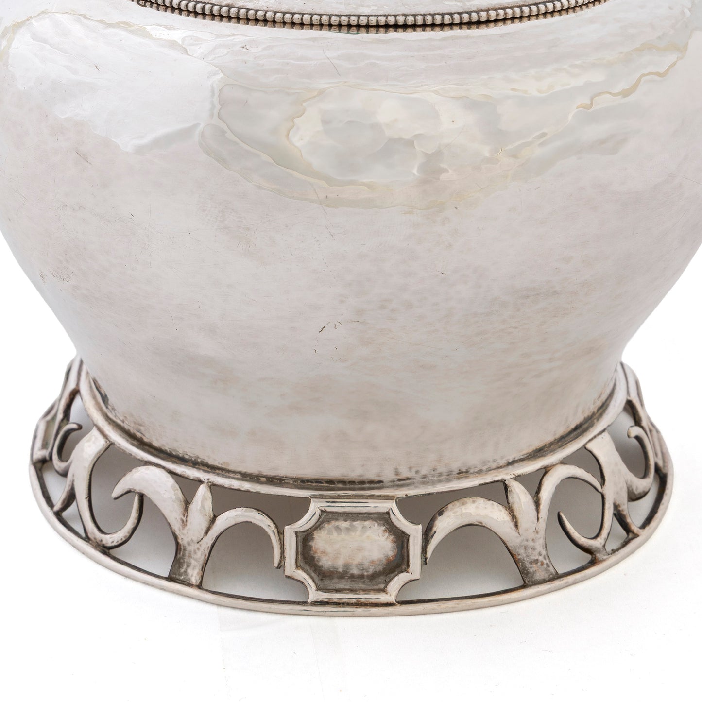 Macklowe Gallery Josef Hoffmann Hammered Silver Covered Bowl