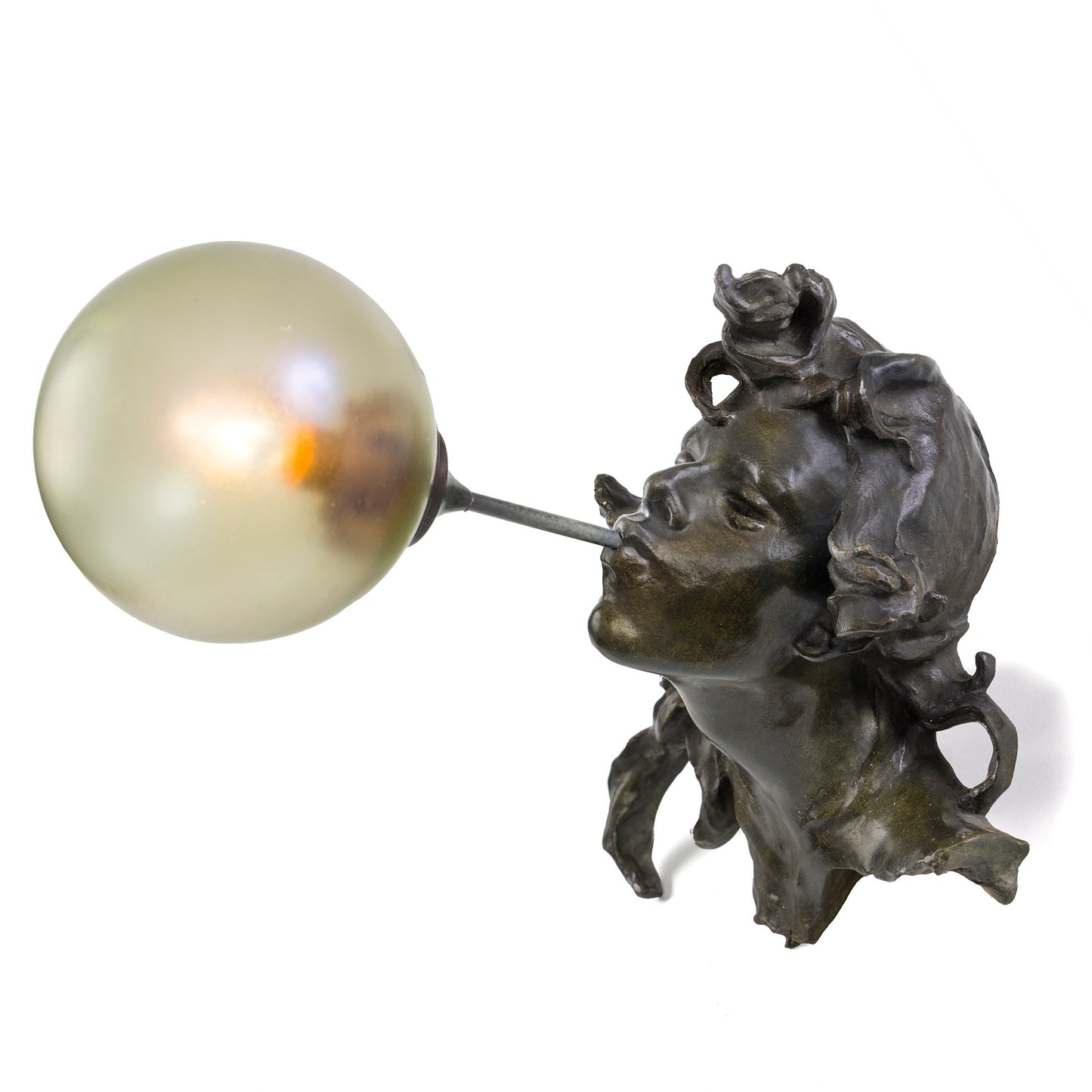 Macklowe Gallery Georges de Kerveguen Pair of Patinated Bronze 'Triton' Sconces