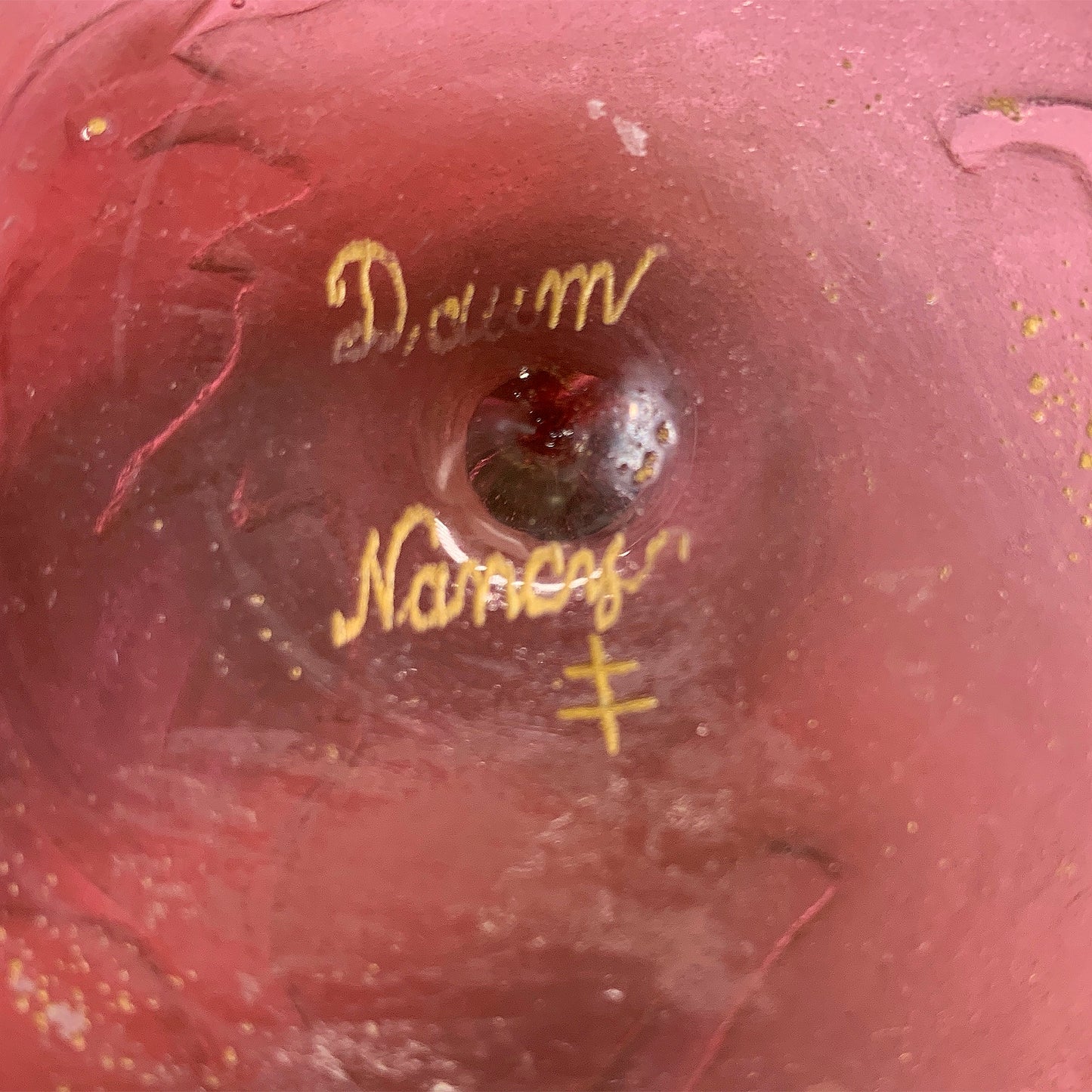 Macklowe Gallery Daum Nancy Wheel-Carved Floral Cameo Glass Vase