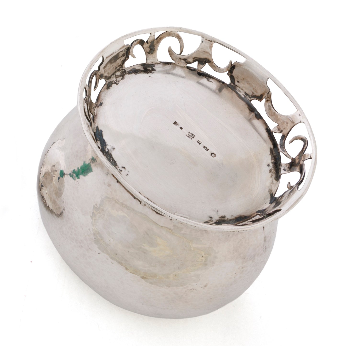 Macklowe Gallery Josef Hoffmann Hammered Silver Covered Bowl