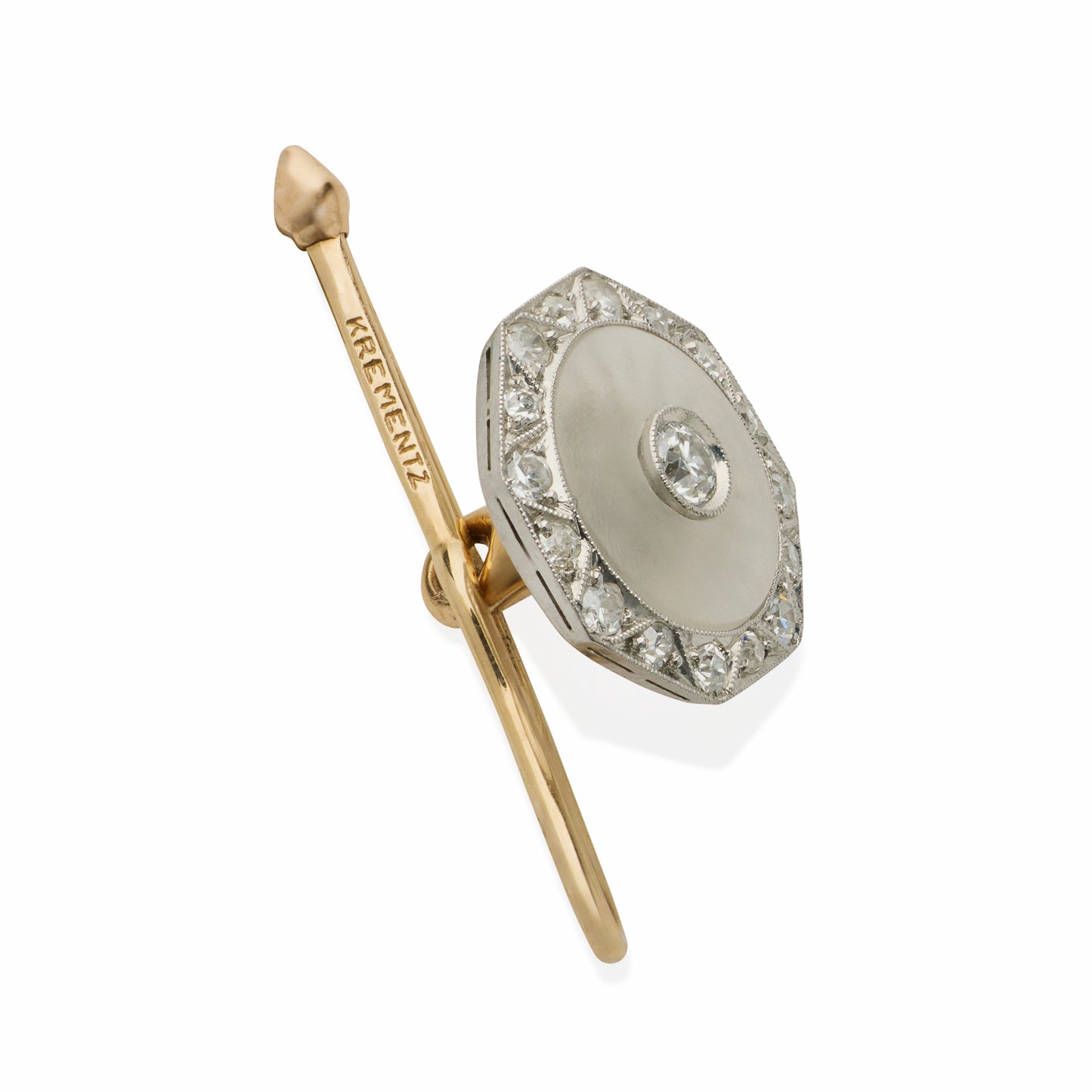 Macklowe Gallery Dreicer & Co. Art Deco Carved Rock Crystal and Diamond Dress Set