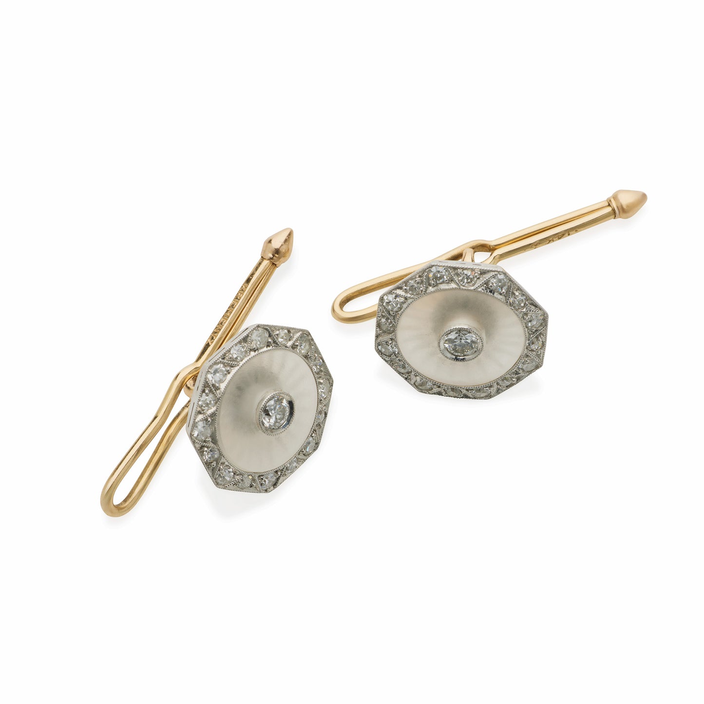 Macklowe Gallery Dreicer & Co. Art Deco Carved Rock Crystal and Diamond Dress Set