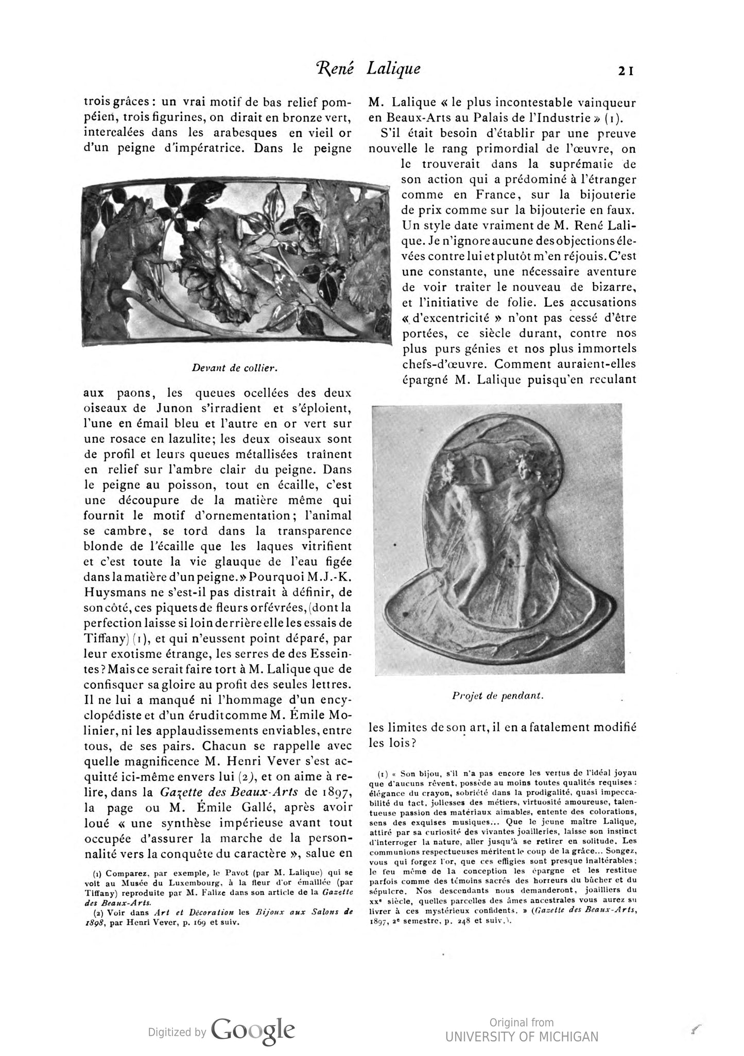 Macklowe Gallery René Lalique Art Nouveau 18K Gold, Enamel and Seed Pearl