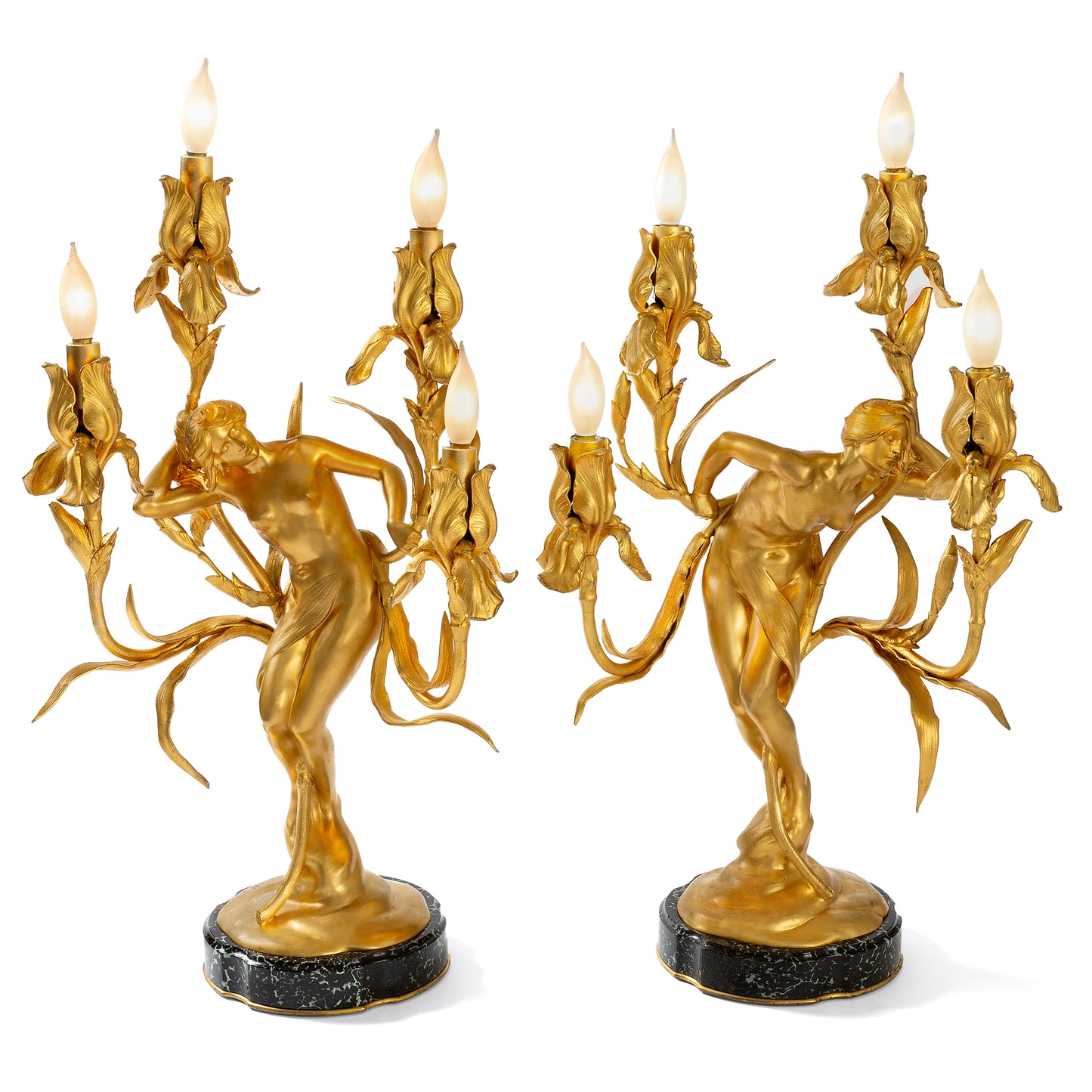 Macklowe Gallery Maurice Bouval Pair of Gilt Bronze