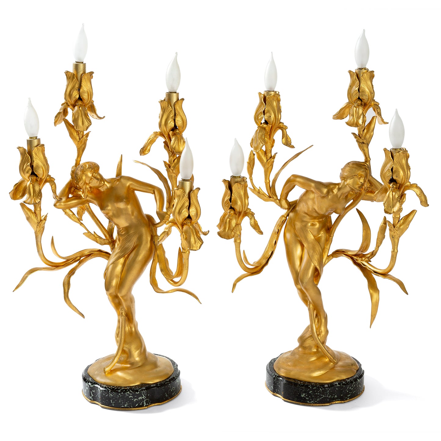 Macklowe Gallery Maurice Bouval Pair of Gilt Bronze