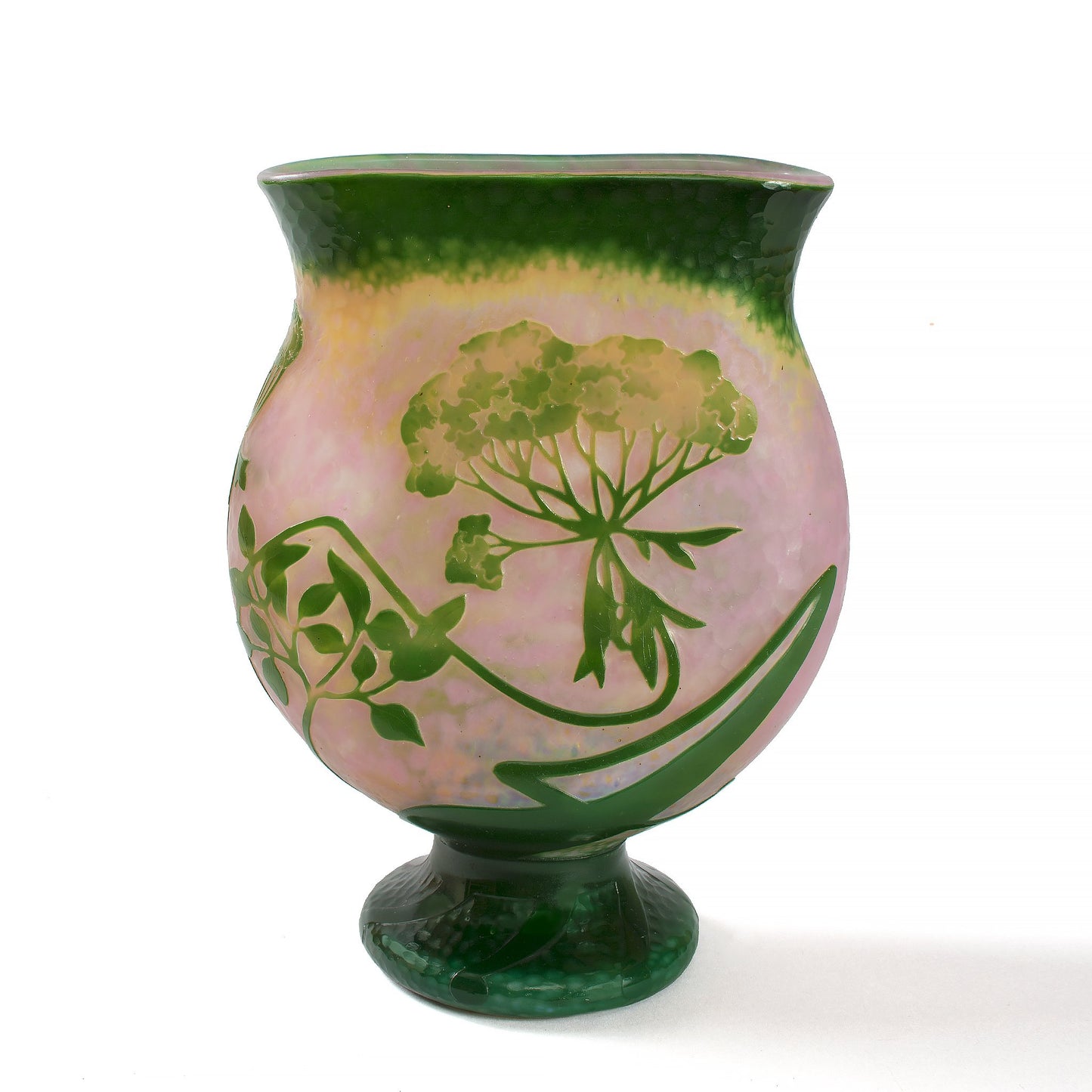 Macklowe Gallery Daum Nancy "Ombelle" Cameo Glass Vase