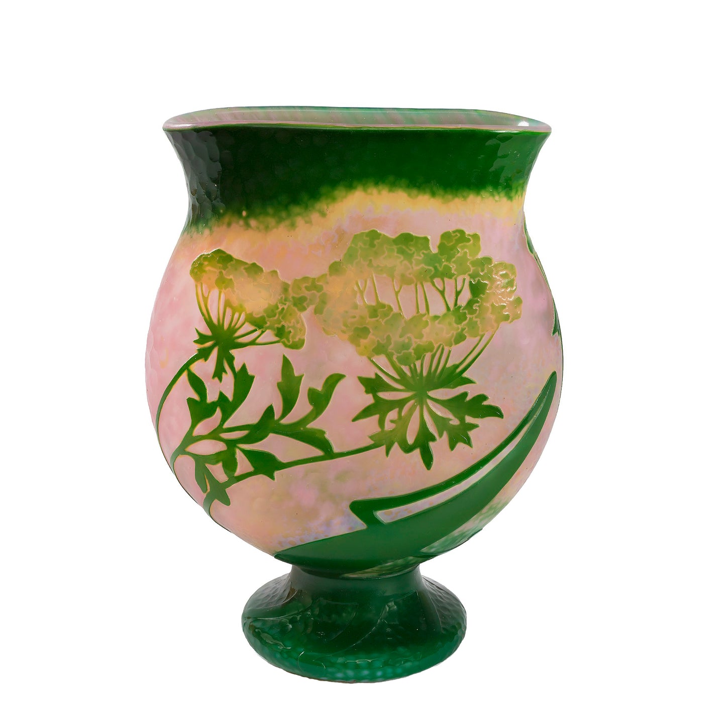 Macklowe Gallery Daum Nancy "Ombelle" Cameo Glass Vase