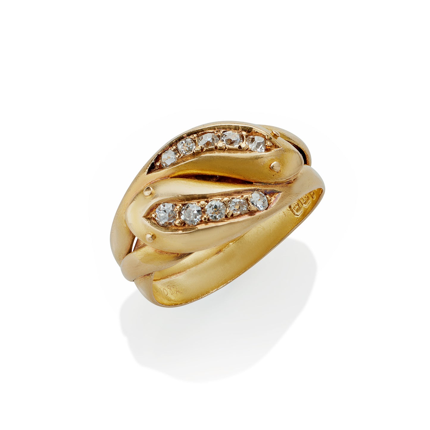 Macklowe Gallery English Diamond Double Snake Ring