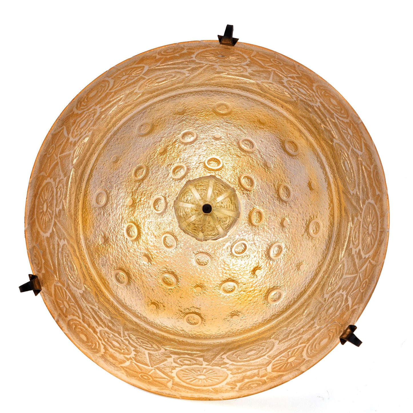 Macklowe Gallery Daum Nancy Frosted and Carved Glass Chandelier