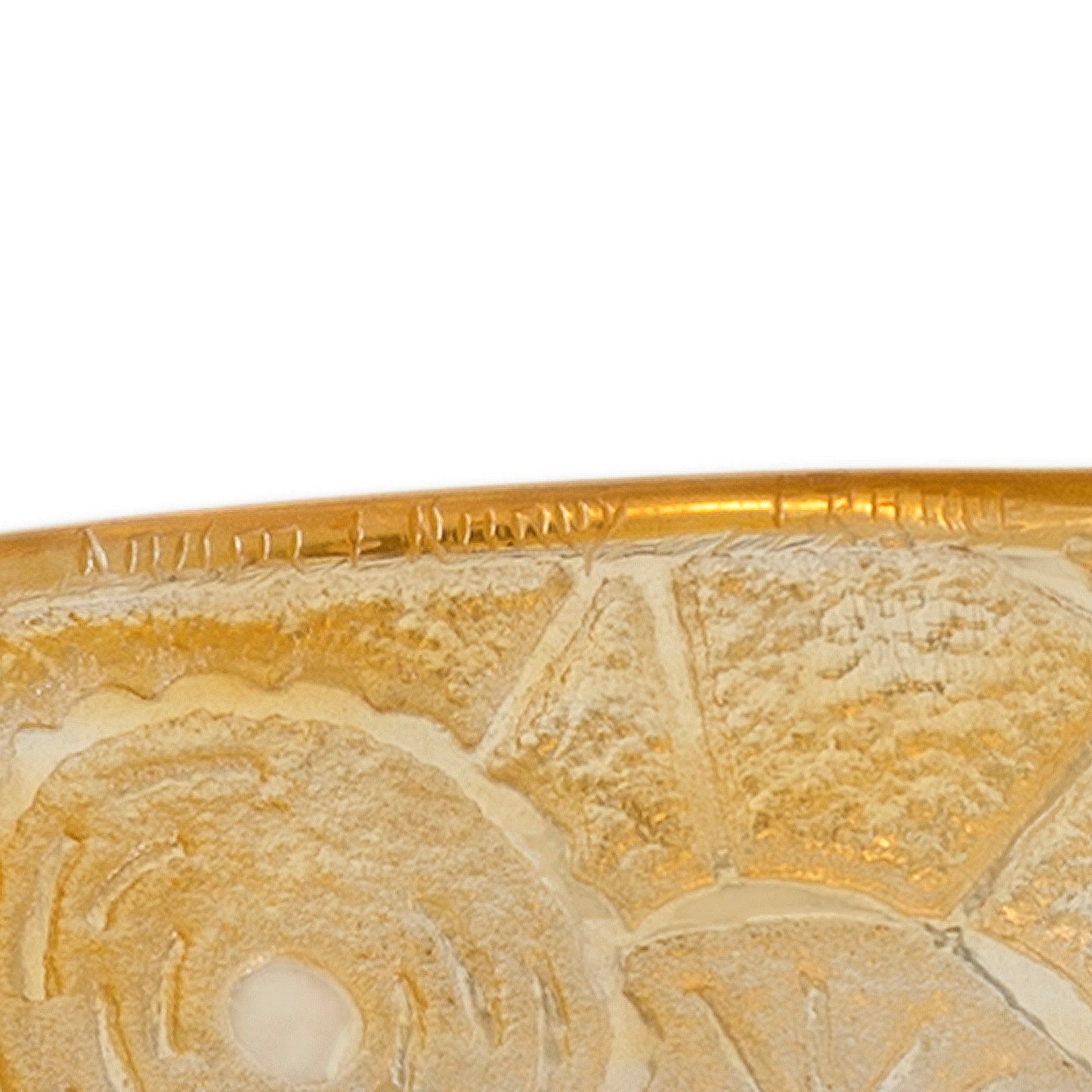 Macklowe Gallery Daum Nancy Frosted and Carved Glass Chandelier