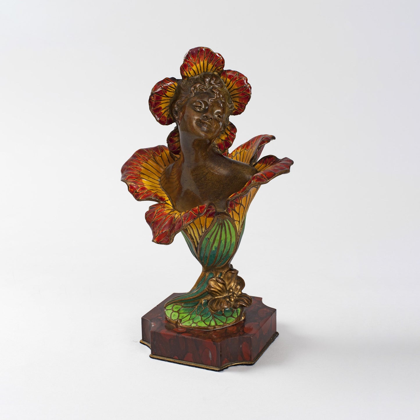 Macklowe Gallery Henri Godet Enameled Bronze