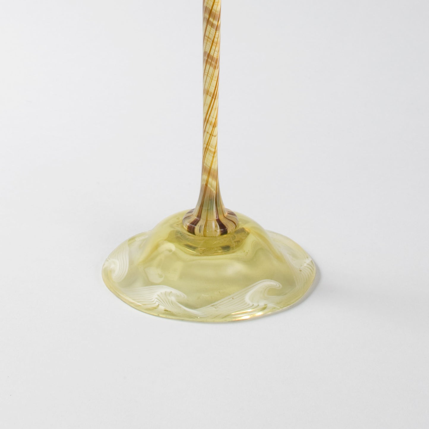 Macklowe Gallery Tiffany Studios New York Favrile Glass Elongated Flower Form Vase