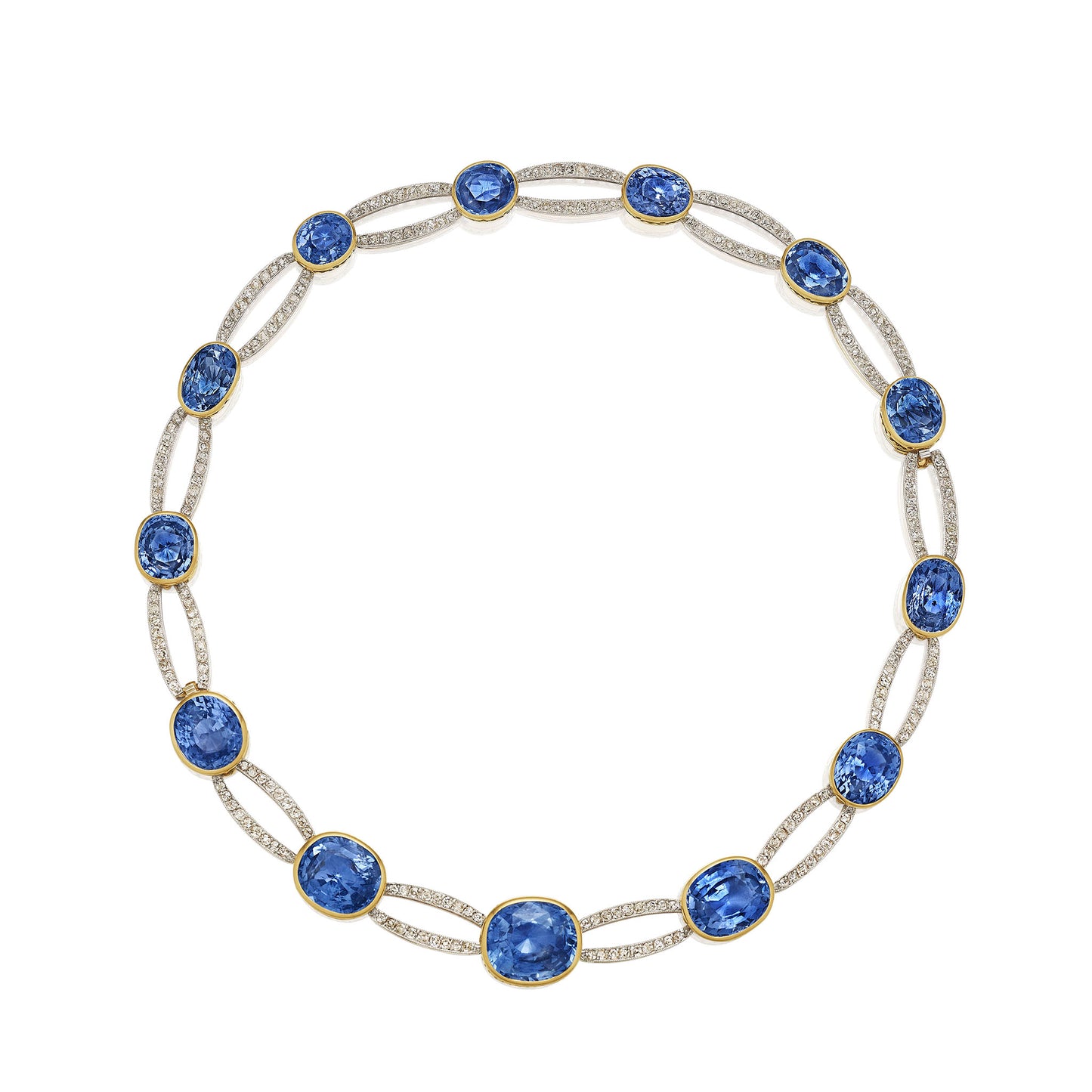 Macklowe Gallery Belle Époque Convertible Sapphire and Diamond Necklace