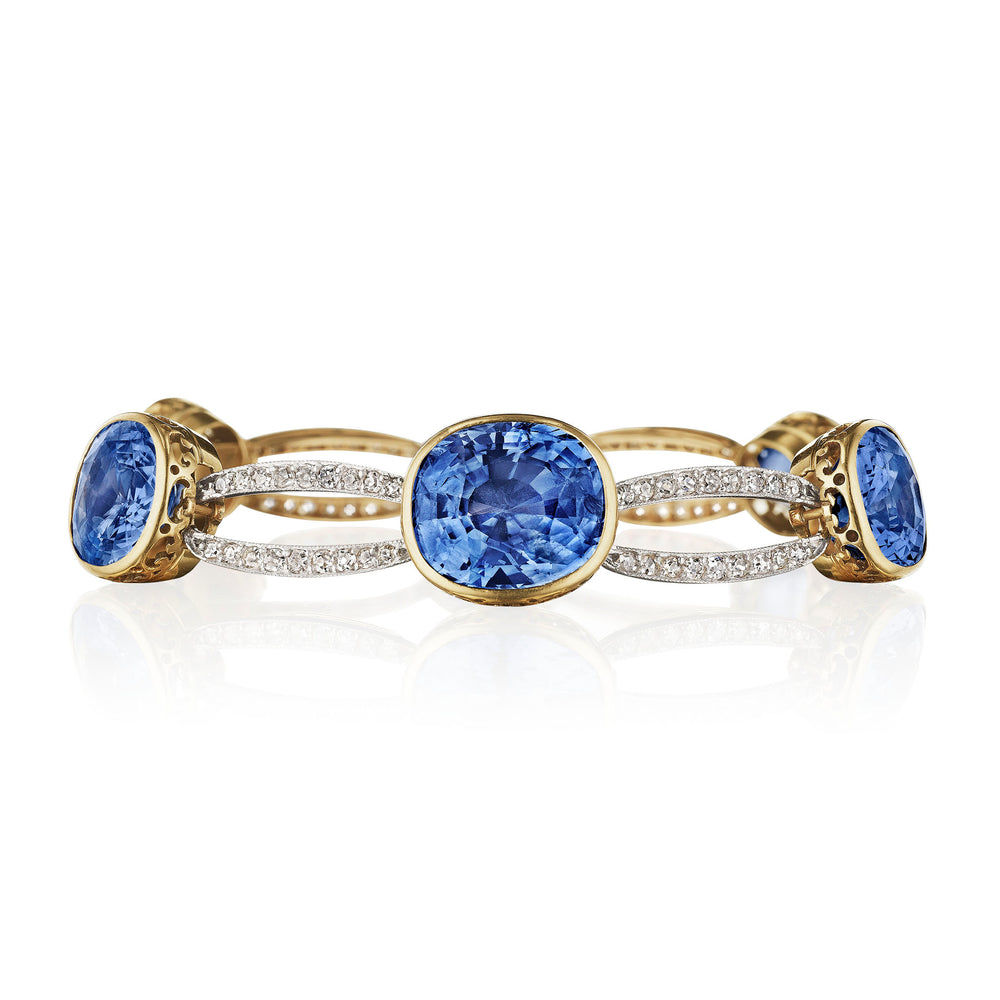 
                      
                        Macklowe Gallery Belle Époque Convertible Sapphire and Diamond Necklace
                      
                    
