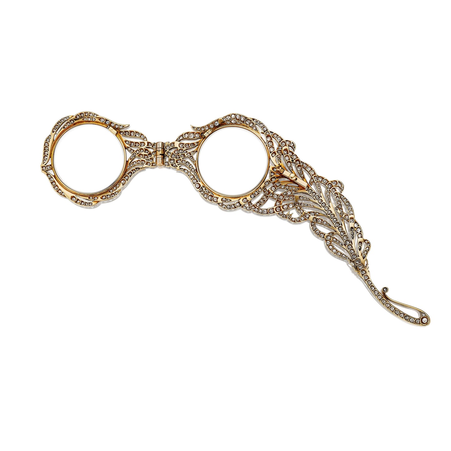 Macklowe Gallery Howard & Co. Edwardian Diamond Lorgnette Pendant