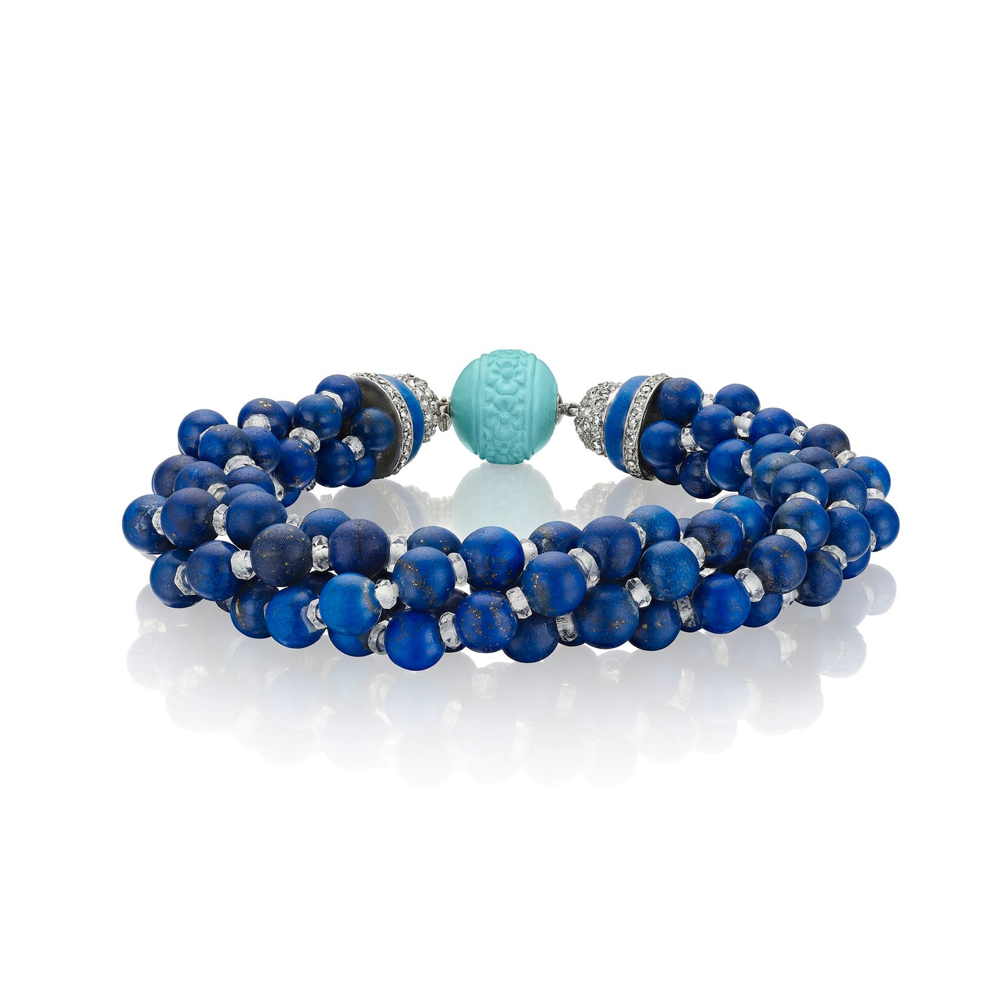 Macklowe Gallery Cartier Art Deco Lapis Bracelet