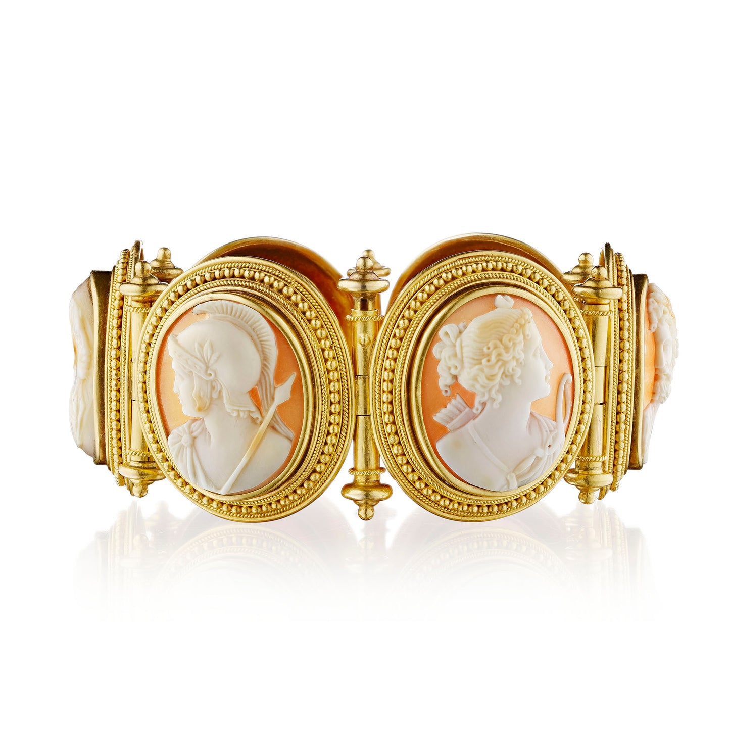 Macklowe Gallery Etruscan Revival Cameo Bracelet