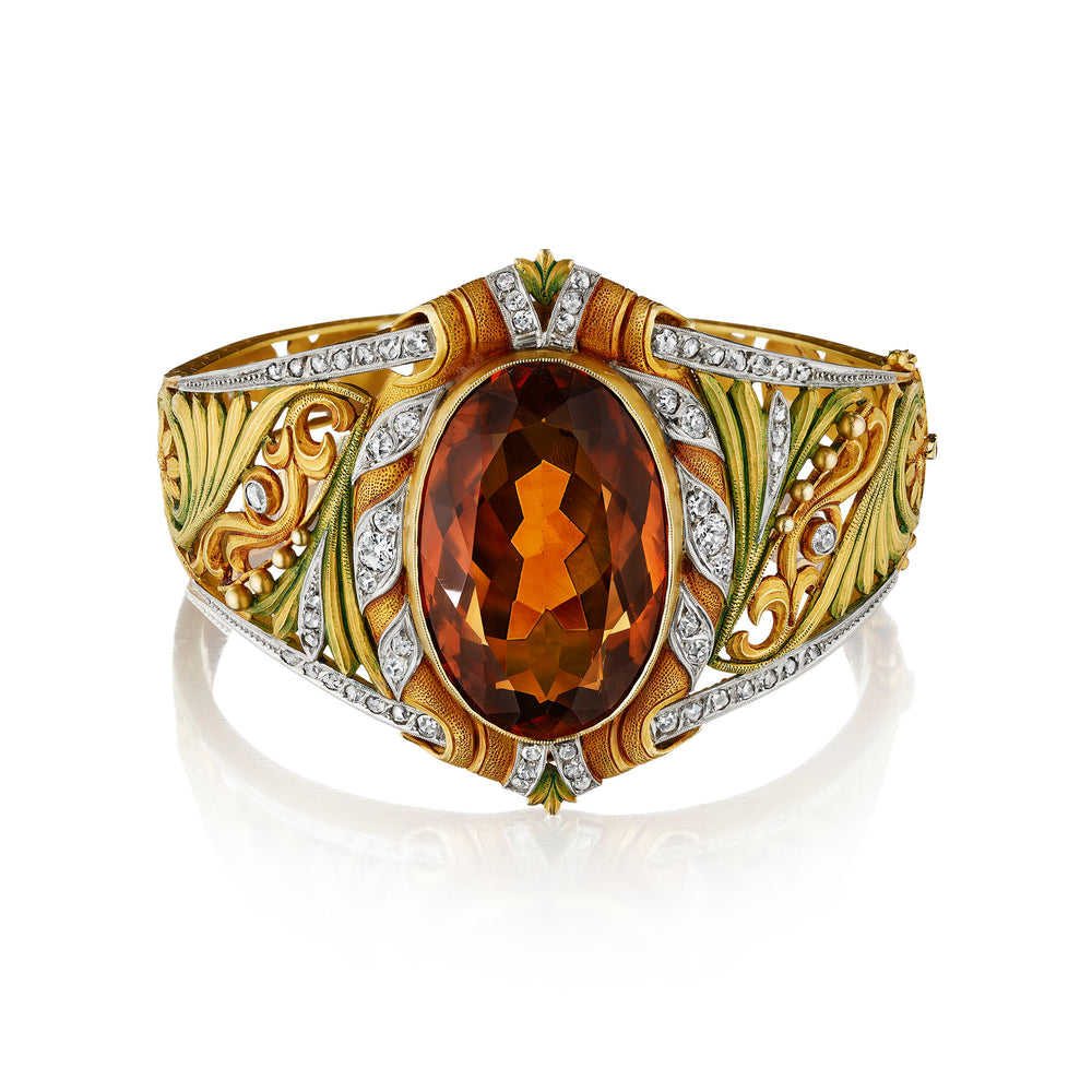 Macklowe Gallery Fuset y Grau Art Nouveau Bracelet