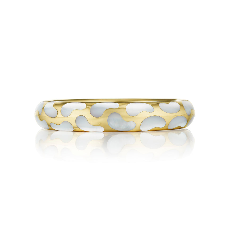 Macklowe Gallery Angela Cummings Tiffany & Co. Mother-of-Pearl and 18K Gold Bangle Bracelet