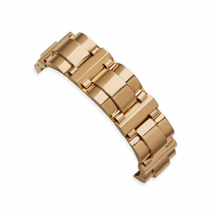 Macklowe Gallery French Retro Tank Track 18K Gold Bracelet