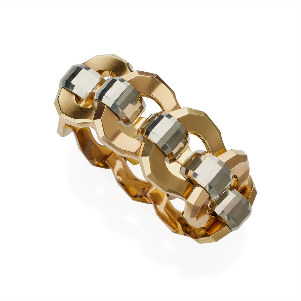 
                      
                        Macklowe Gallery Italian Retro 18K Tri-color Gold Bracelet
                      
                    