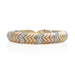 Macklowe Gallery Bulgari Tri-color Gold and Diamond "Spiga" Bangle Bracelet