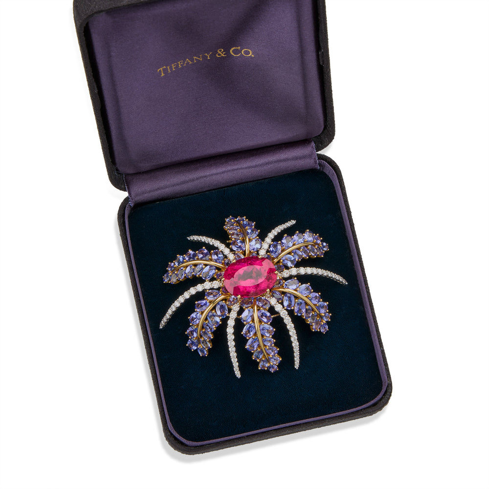 Macklowe Gallery Tiffany & Co. Rubellite and Tanzanite "Fireworks" Brooch