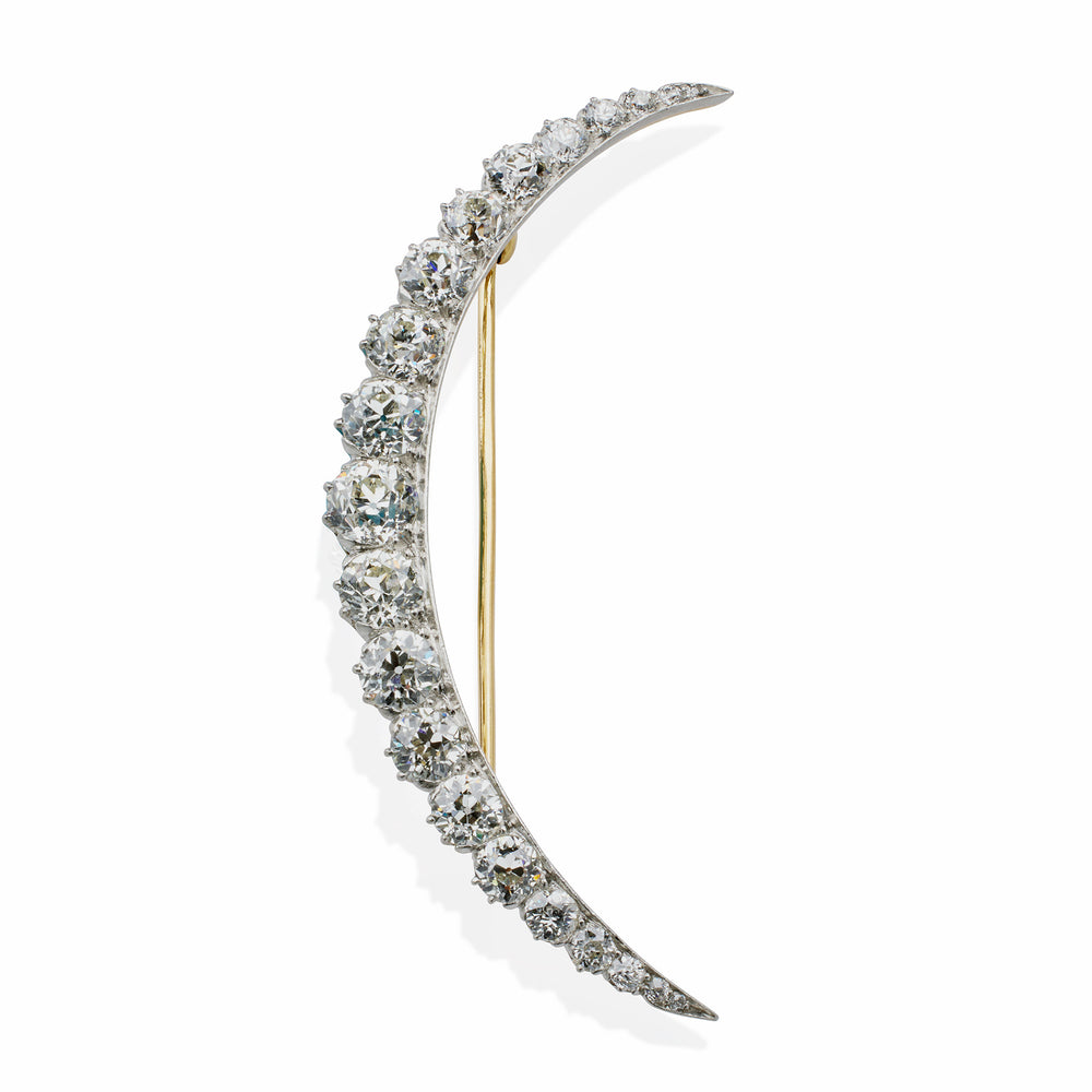 
                      
                        Macklowe Gallery Tiffany & Co. Edwardian Diamond Crescent Brooch
                      
                    